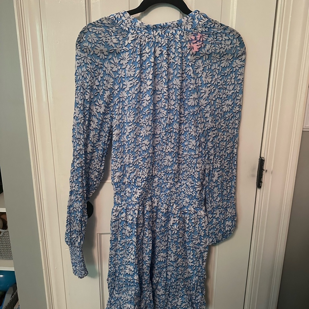Lilly Pulitzer Blue Floral Long Sleeve Dress - Picture 2 of 3